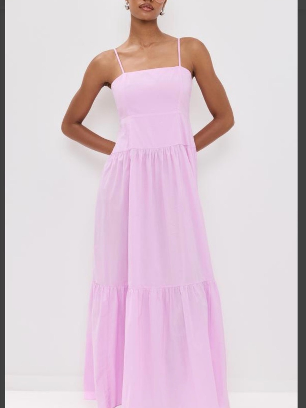 Playa Lucila Strappy Light Pink Tiered Maxi Dress NWT Sold Out